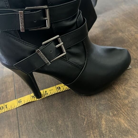 Db Dk fashion black knee faux leather boots Sz- 7.5 - Picture 14 of 15